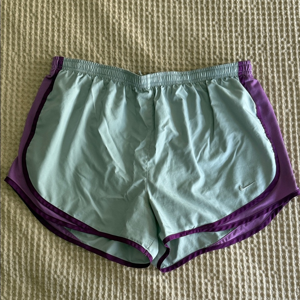 Nike Women's Athletic Shorts in Light Blue and Purple